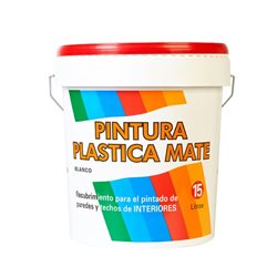 PINTURA PLASTICA BLANCA MATE - SEGURVI - 15 L