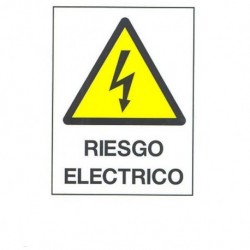 SEÑAL FIJA PVC RIESGO ELECTRIC - CV - 40X30 CM